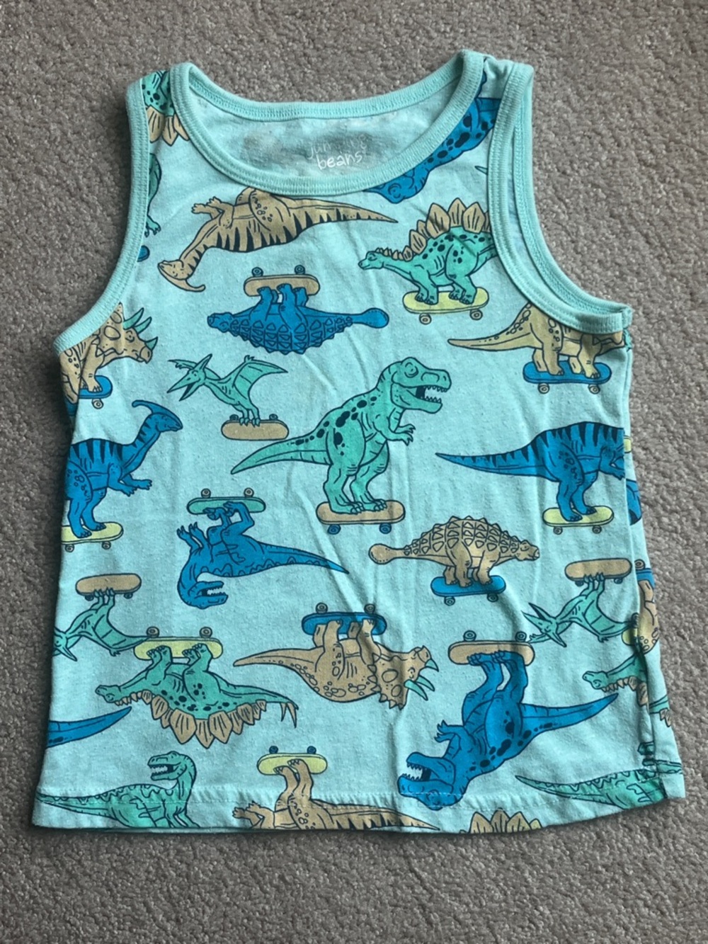 jumping beans Tank Top with Dino Skate Print